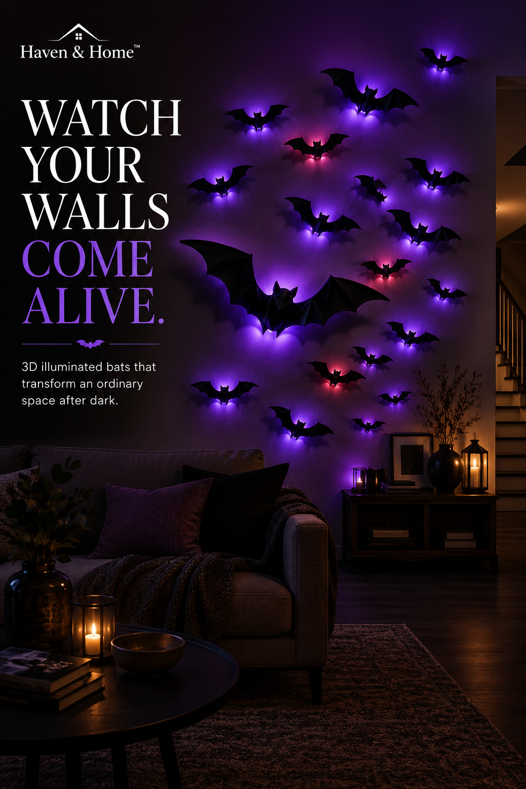 Haunted Haven™ Glowing Bats